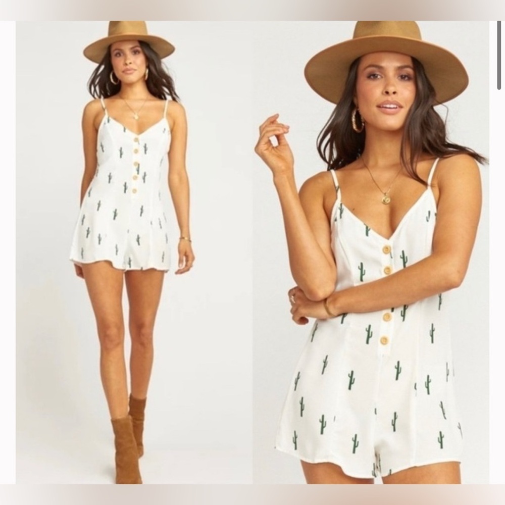 Show Me Your Mumu White Cactus Print Jumpsuit